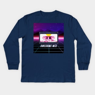 Awesome Mix Cassette Tape Kids Long Sleeve T-Shirt